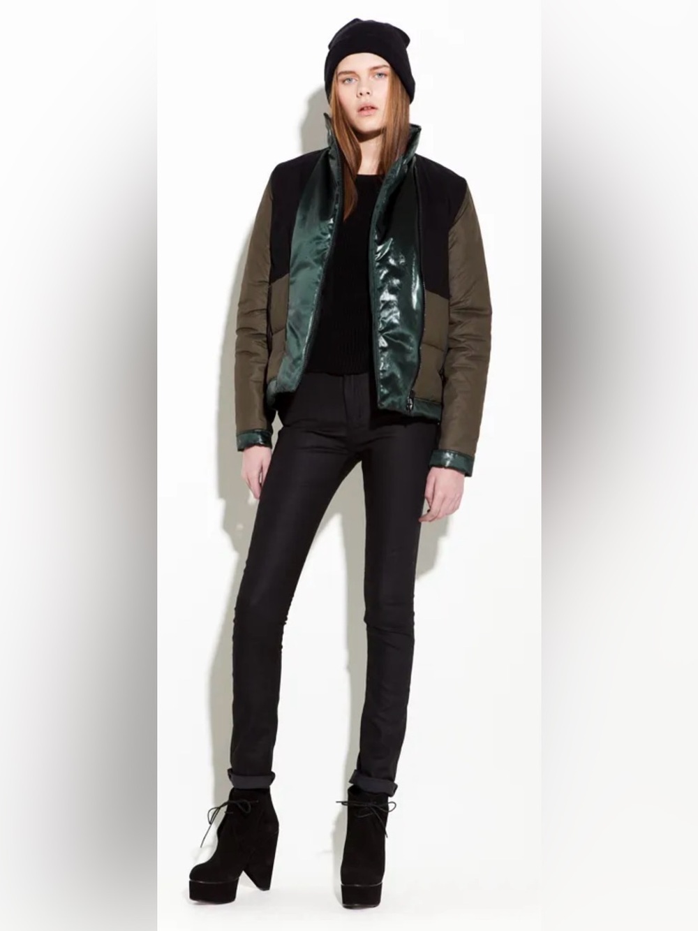 Surface to Air Fall 2012 Colorblock Padded Moto Jacket Sz 34 XS